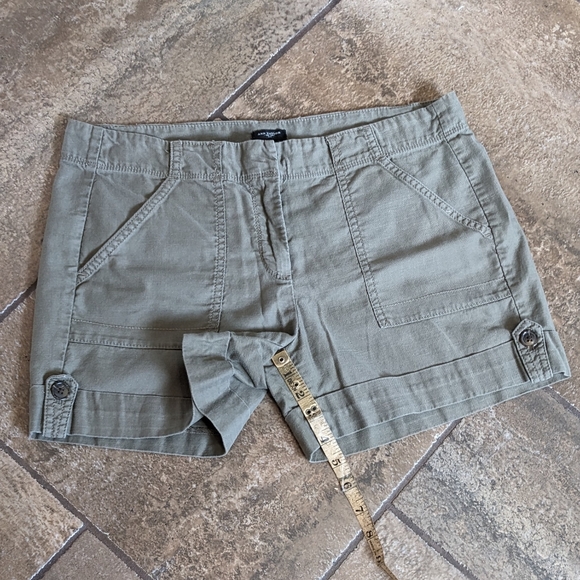 Ann Taylor Signature Shorts Safari Cargo Style 100% Cotton Size 8 Green - Picture 6 of 10